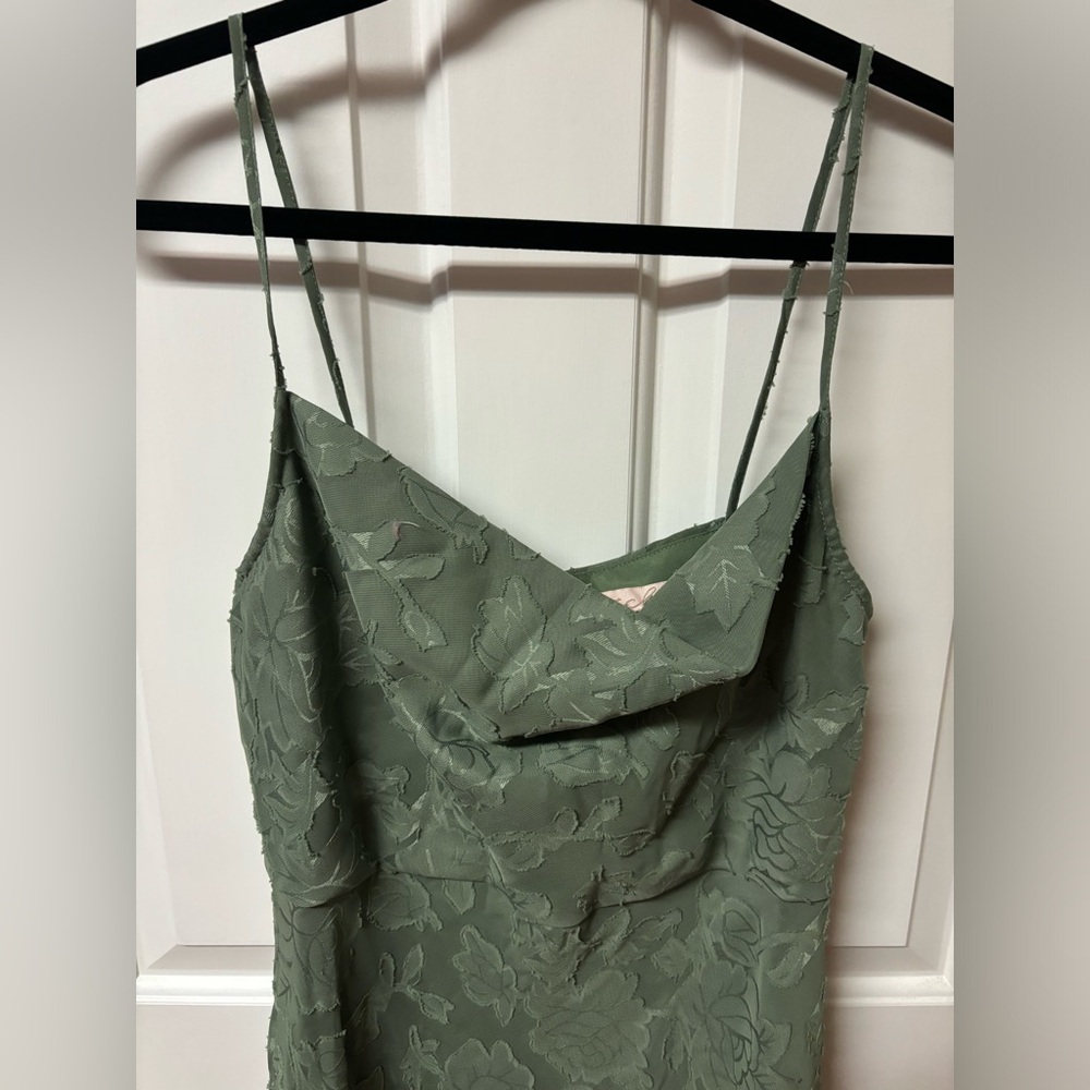 BHLDN cowl neck midi slip dress, size 10